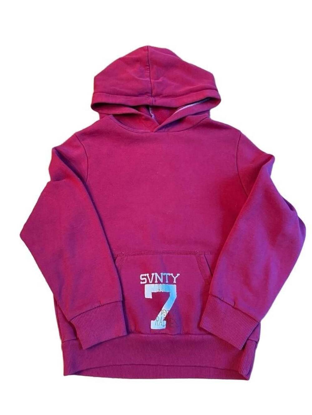 77kids By American Eagle Pullover Hoodie Size 7/8 Burgundy h1451